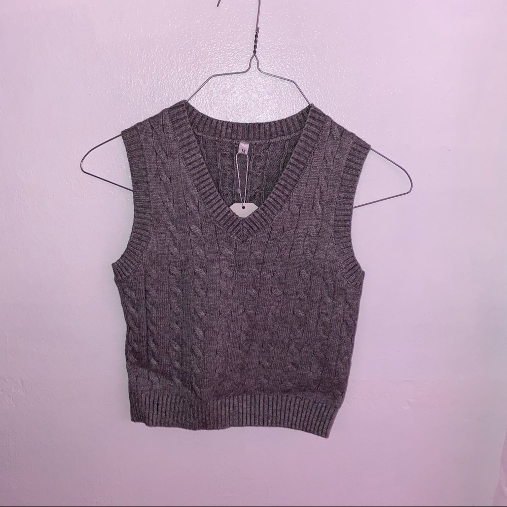 Women’s Grey Sweater Vest